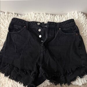 Wild Fable Distressed Black Jean Shorts